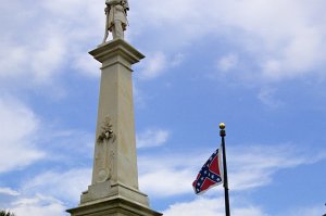 Confederate Flag and Statue